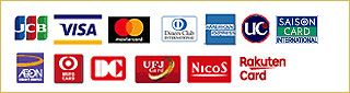 JCB/VISA/Master Card/Diners　Card/AMERICAN　EXPRESS/UCカード/SAISON　CARD/AEONカード/DCカード/UFJカード/NICOSカード/東急カード